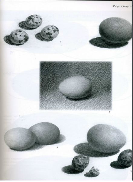 Как нарисовать яйцо. Этапы работы.