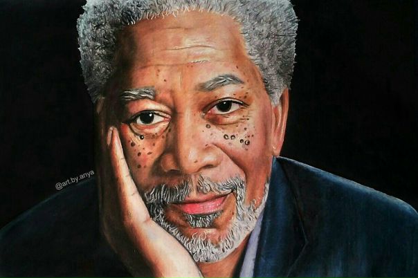 #Цветные_карандаши #Морган_Фриман