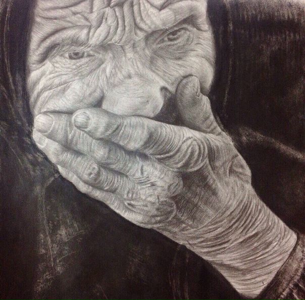 А3 формат(HB,3B,5B,7B,8B, сухая кисть, 14 часов)