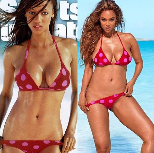 Тайра Бэнкс 22 года назад и сейчас.